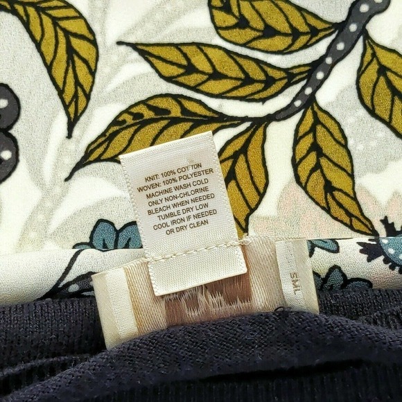 Loft Flowy Blouse Navy S P Navy Boho - Picture 5 of 5